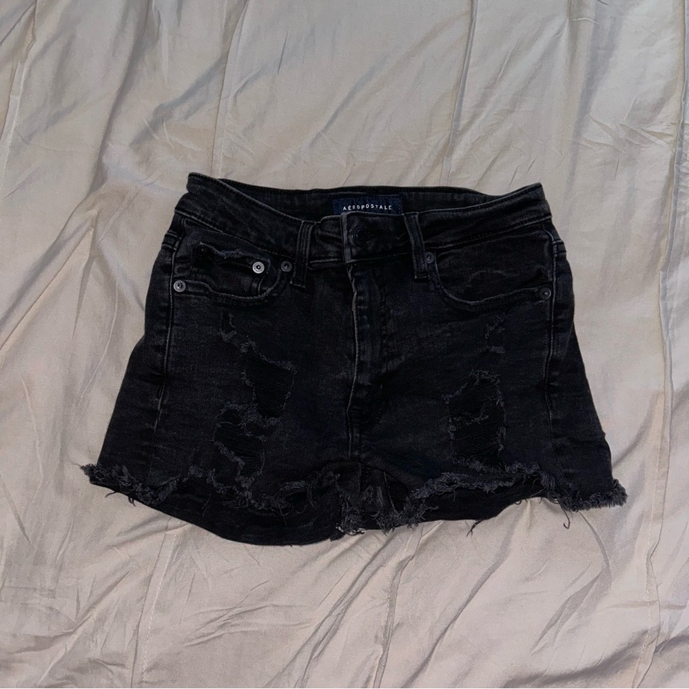Aeropostale Black Wash Jean Shorts - Women’s Size 2